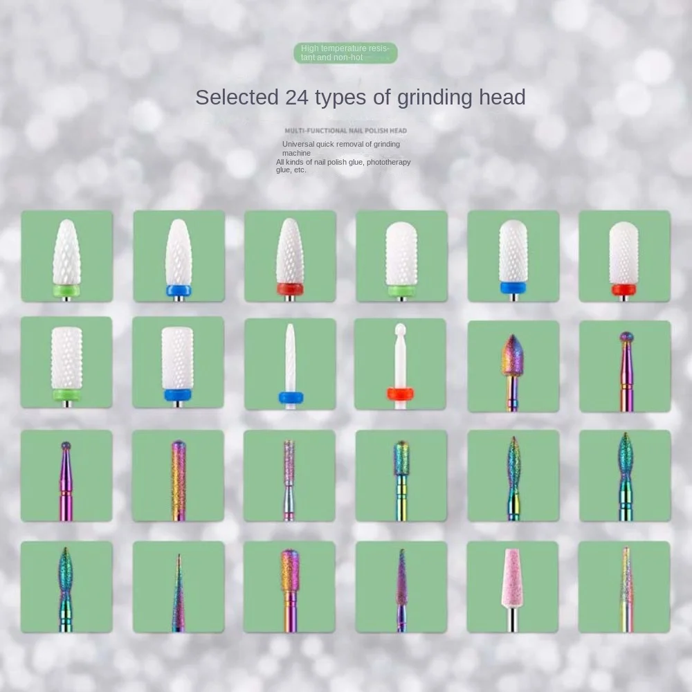 10個/セット ジェル除去研磨キューティクルネイル研磨ヘッド交換用ネイルドリルネイル研磨グラインディングヘッド