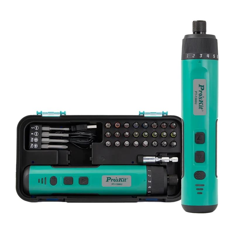 

PT-1366U electric screwdriver lithium battery rechargeable household small electric drill screwdriver batch head
