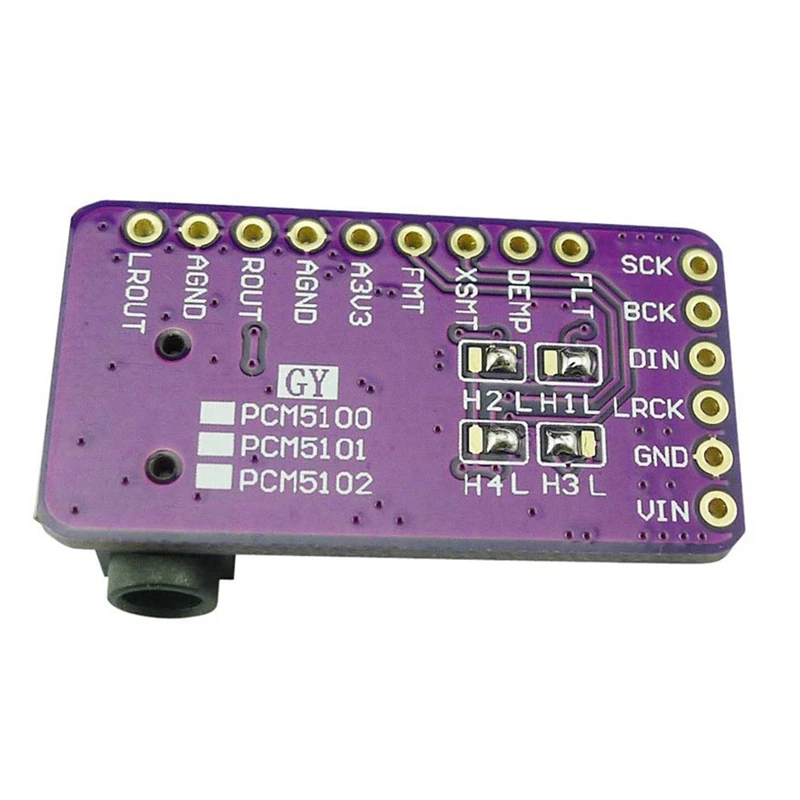 DT51 2X PCM5102 I2S IIS Digital Audio DAC Module, Stereo Converter for Raspberry Pi, 5V