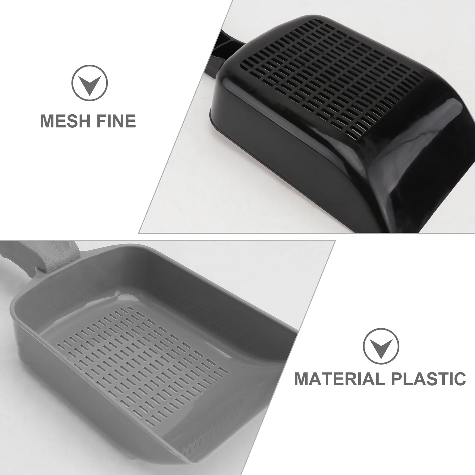 

2Pcs Reptile Sand Shovels Durable Plastic Mesh Sieves for Lizard Dung Excrement Cleaning Reptile Box Cleaner Tools