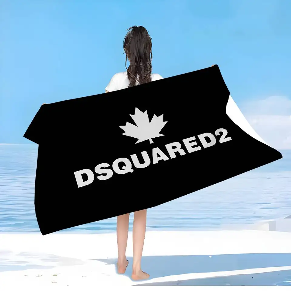 LOGO D-Dsquared2 Big Microfiber Beach Towels Quick Dry Towel Sand