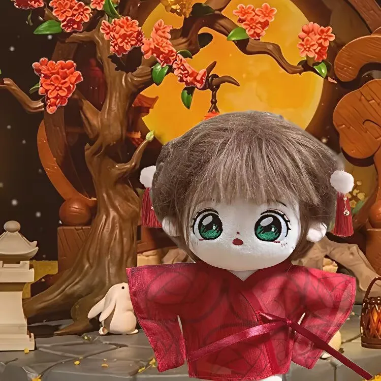 Sukienka dla lalki bawełnianej 20 cm w stylu starożytnym, tanie ubranka dla niemowląt Hanfu yukata oryginalny prezent na Nowy Rok