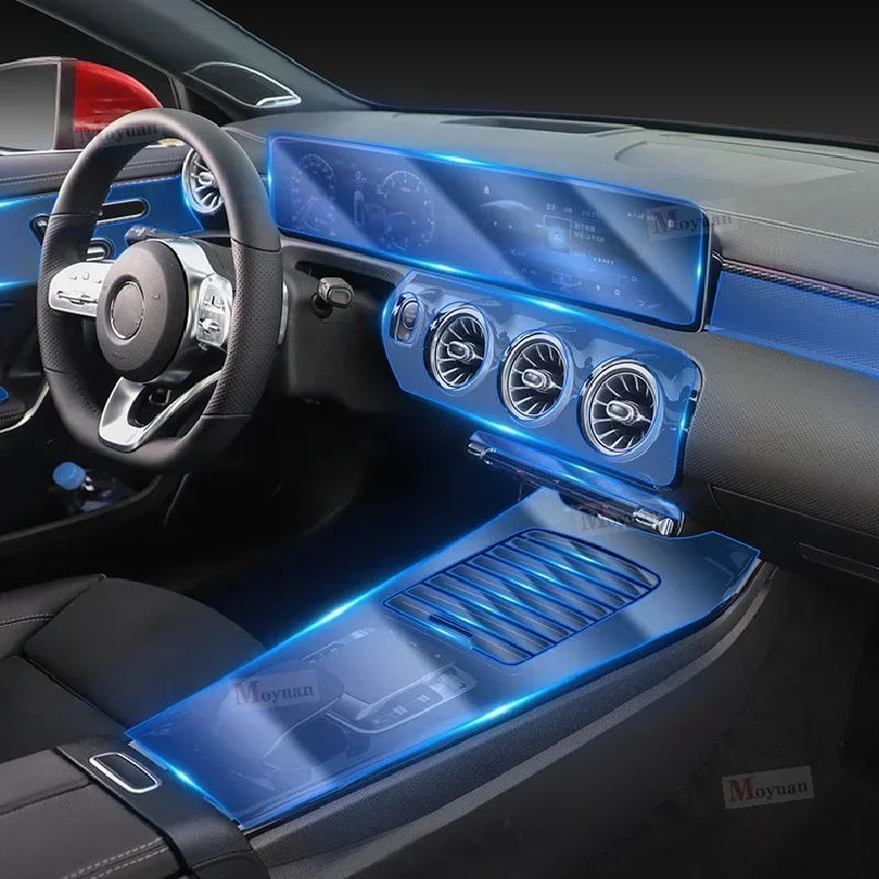 

For Mercedes-Benz A-Class W169 2019-2023 Car Interior Center console Invisible suit TPU protective film Anti-scratch Accessories