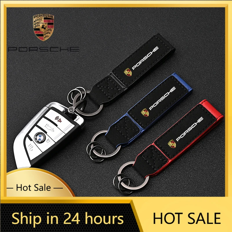 

Брелок-подвеска из замши для ключей автомобиля Porsche Cayenne, Panamera, Macan, 911