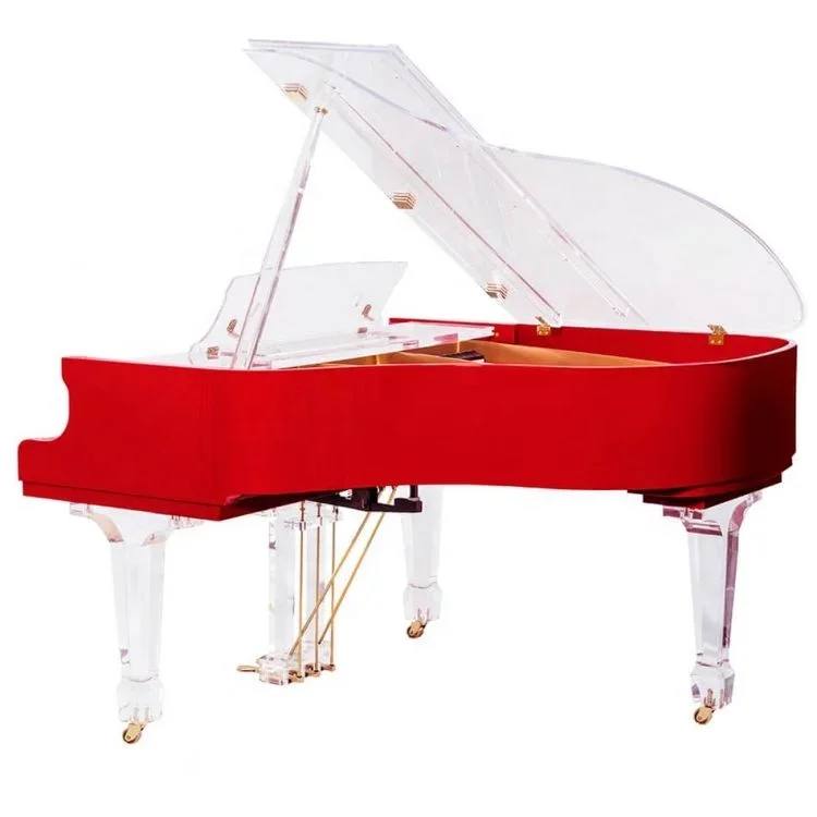 Acrylic Artistic Piano Acrylic Grand Piano Transparent Luxury Giant Event Hotel Home Restaurant Trade Assurance Customized Rigid