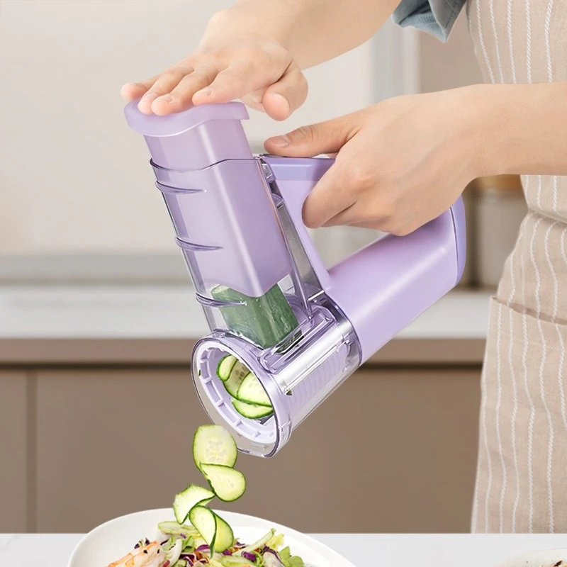 

Electric handheld light food cooking machine, household multi-functional roller planer and cutter