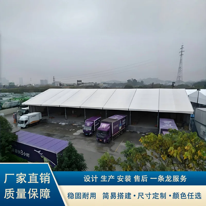 سبائك الألومنيوم خيمة كبيرة التجميع في الهواء الطلق المظلة ورشة عمل مؤقتة سقيفة إطار من الألومنيوم سميكة الدفيئة الصناعية كبيرة r #4