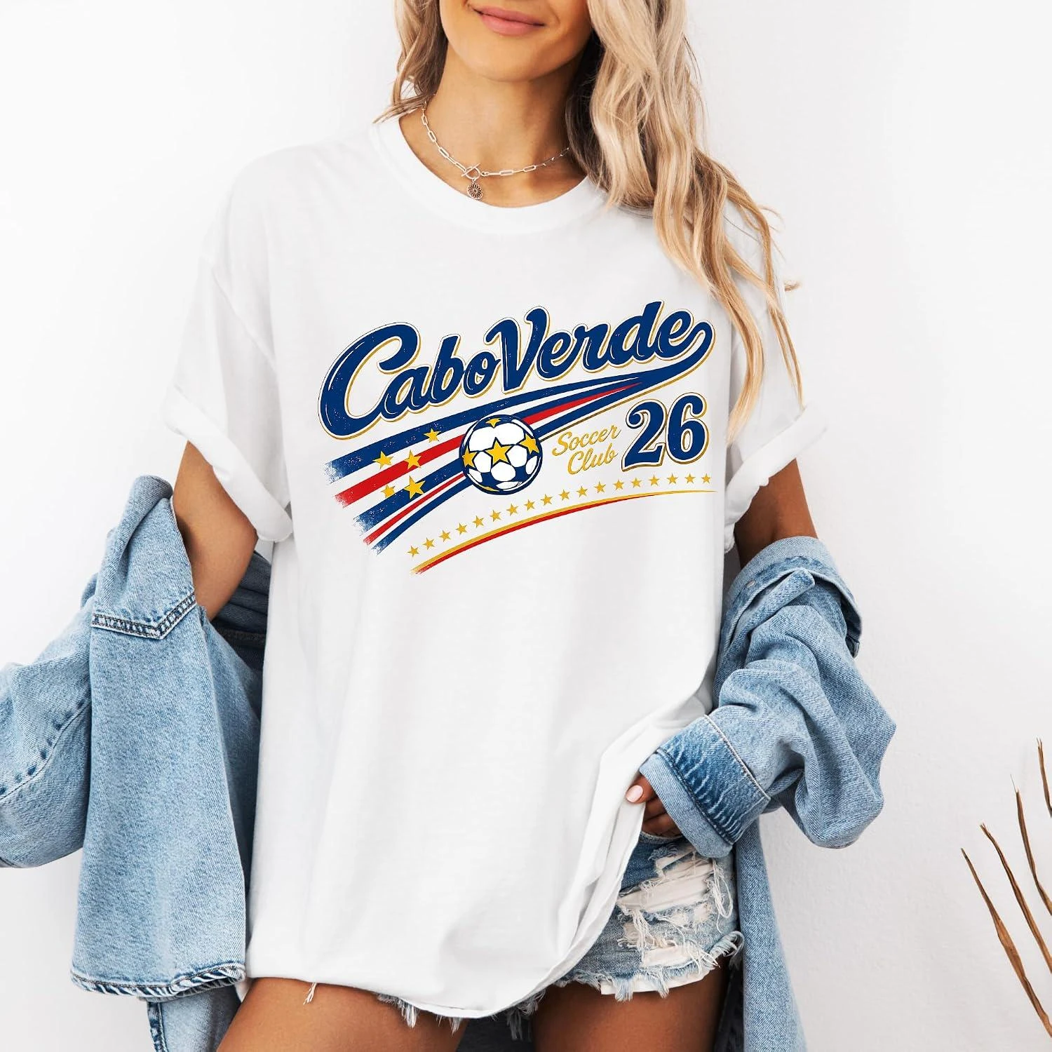 Cabo Verde Soccer Club 2026 T-shirt Vintage Soccer Cup Graphic T-shirt Summer New Men Women Cotton T-shirt Street Wear Y2K
