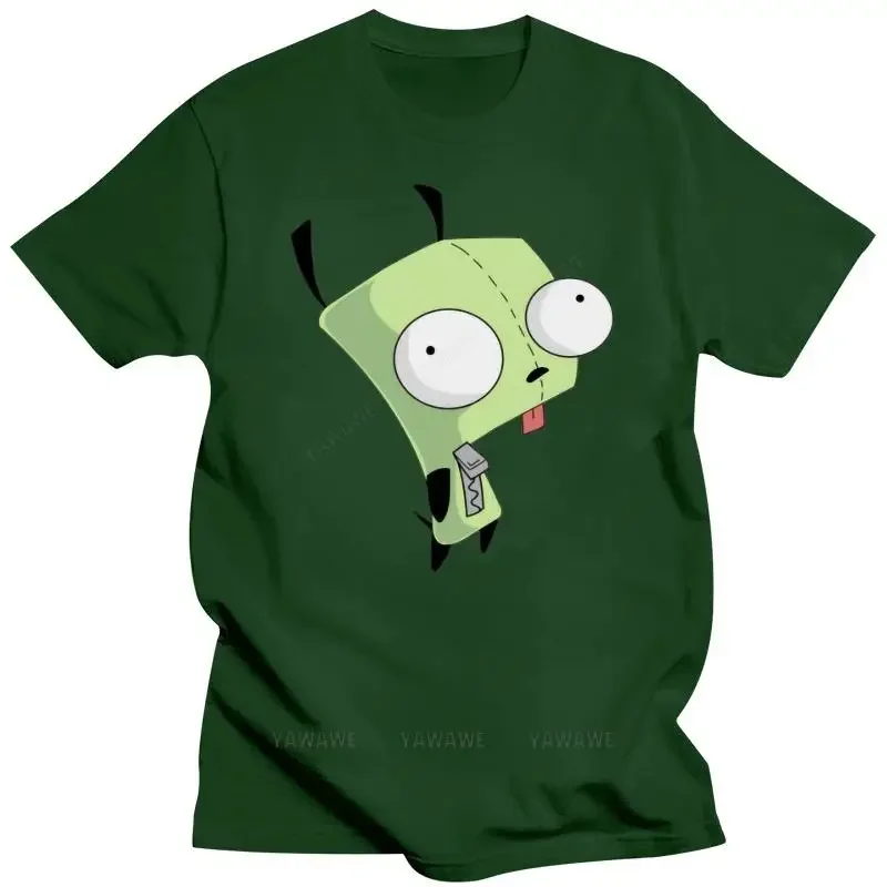 Invader Zim Gir t shirt men Casual Fashion Men's Basic Short Sleeve Oversized cotton T-Shirt boy girl hip hop t-shirt top tees