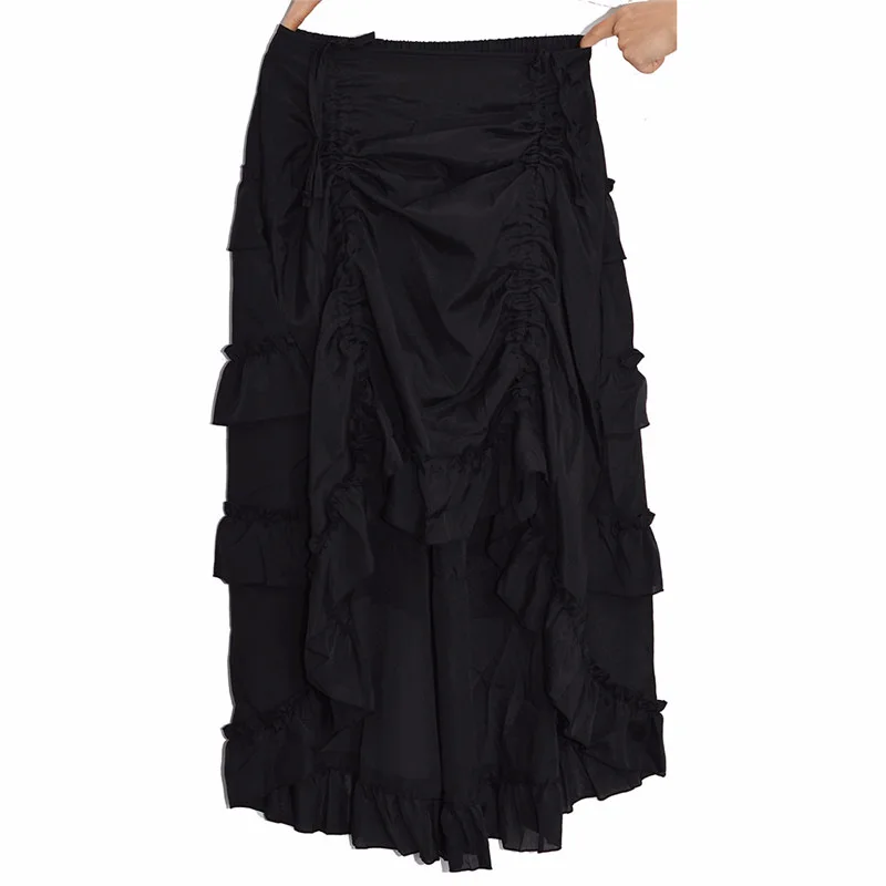 Hofkorset onregelmatige rok, Pirates of the Caribbean rok, uniforme petticoat, dansvoorstelling rok 2025, nieuw