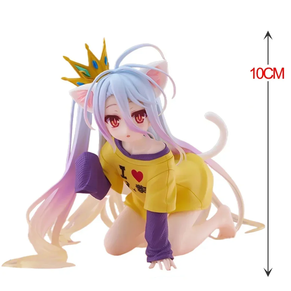 アニメーションアクションフィギュアノーゲームノーライフ白タイトデスクトップ車の装飾品コレクション PVC モデルおもちゃホリデーギフト在庫あり