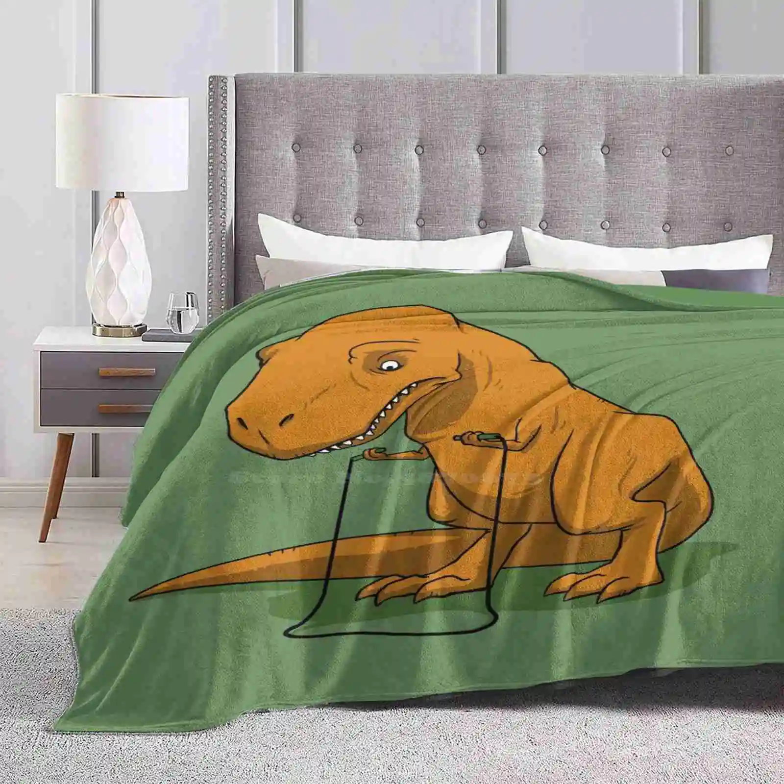 Foiled Again Super Warm Soft Blankets Throw On Sofa/Bed/Travel T Rex Tiny Arms Dinosaur Kids Tyrannosaurus Rex Children Animal