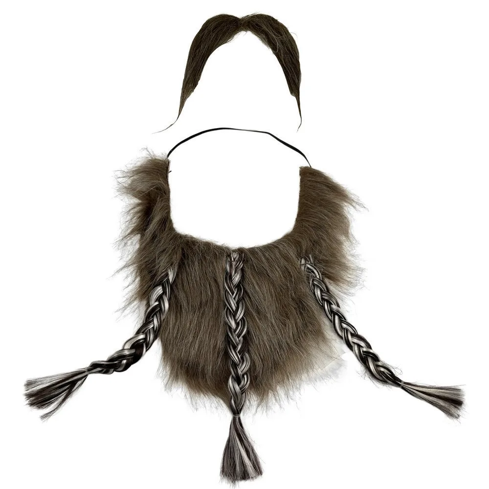 Artificial Beard Natural Realistic Fake Beard Novelty Fun Pirate Beard Mask Skin-Friendly Simulated False Moustache Christmas