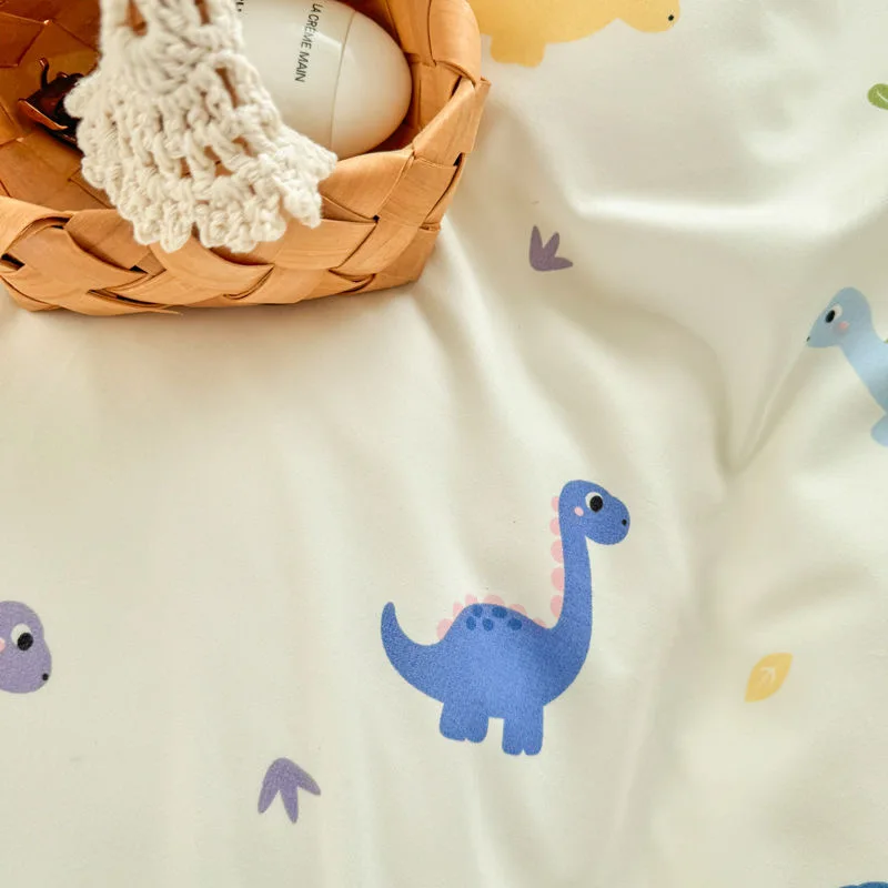 Dinosaurier-Bettwäsche-Sets für Mädchen und Jungen, 2025, neues Einzelbettlaken-Set, Cartoon-Bettbezug-Set, Kissenbezug, Bettwäsche ohne Füllung – Detail 5