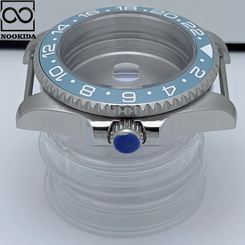 NOOKIDA 40 ミリメートルダイバー防水スカイブルー GMT セラミックベゼルサファイアガラス NH34 NH35 NH36 ムーブメント時計アクセサリー