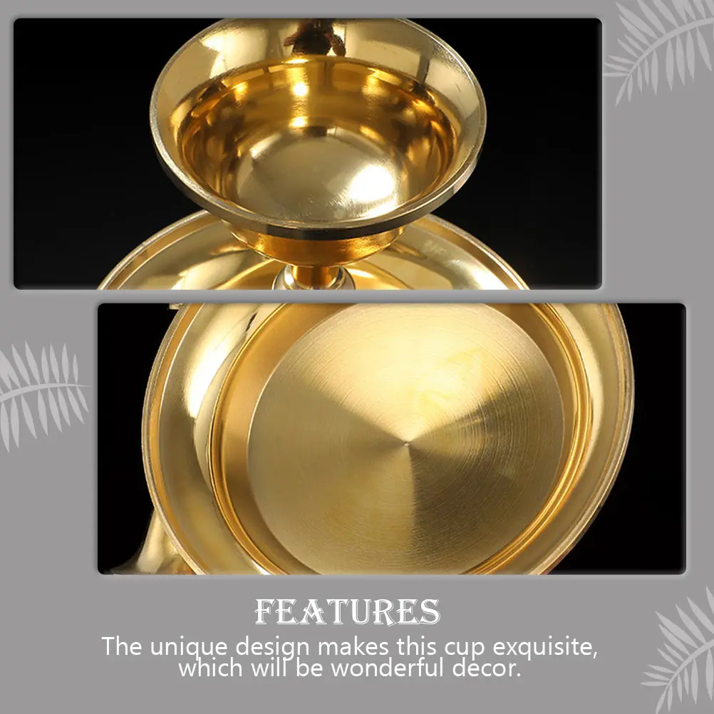 

Buddhist Copper Water Offering Cup Delicate Exquisite Temple Prayer Supply for Home Zen Room Decorative Accessory