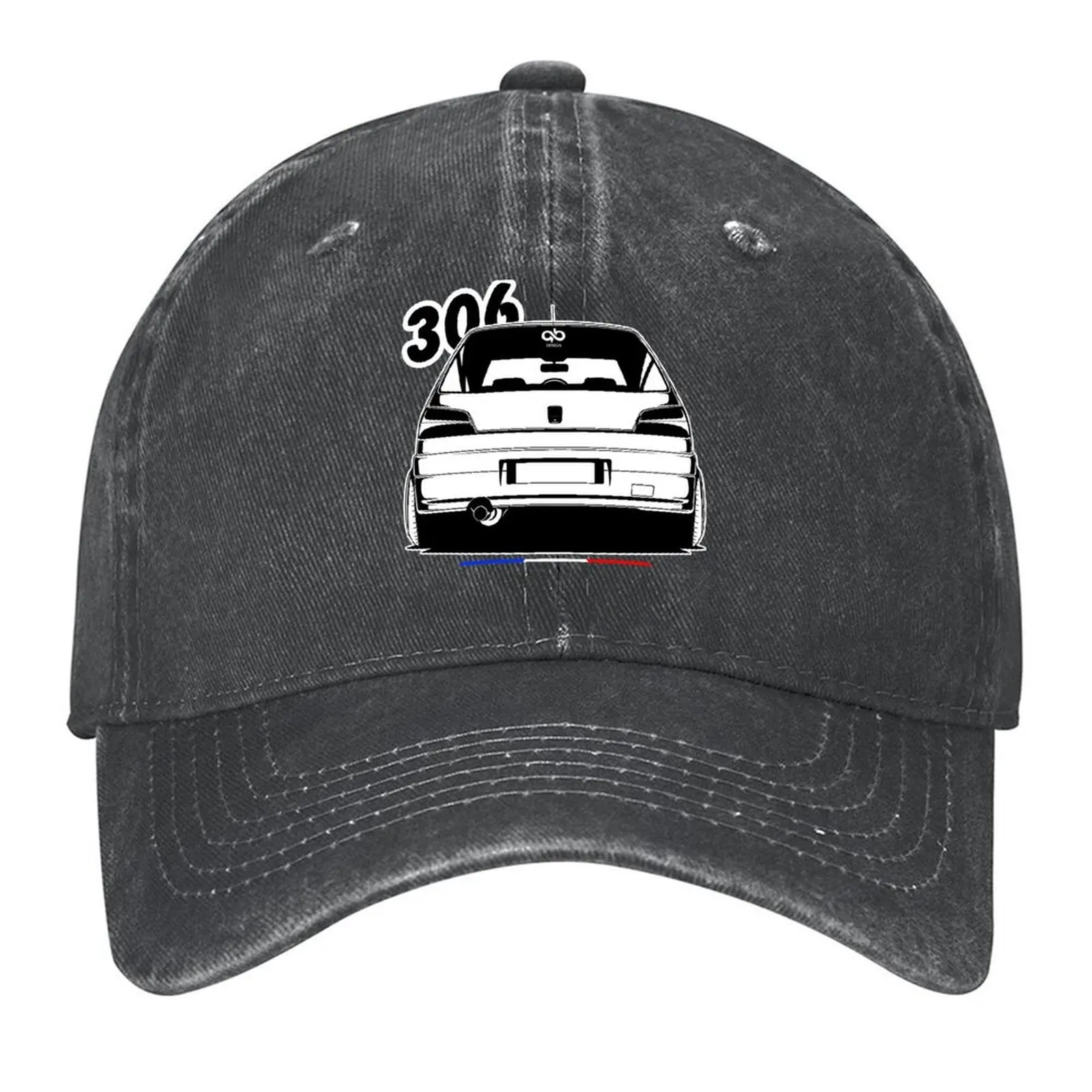 

306 back view Baseball Cap fashionable black Male hat beach hat Mens Caps Women's