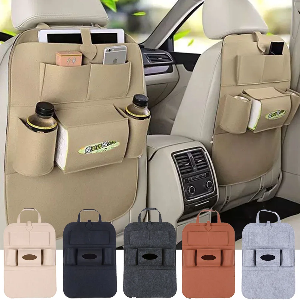 

Felt Storage Bag For Hyundai i30 Creta Tucson ix35 Solaris Elantra Santa Fe Kona i40 Getz Palisade 1PCS Car Back Seat Organizer