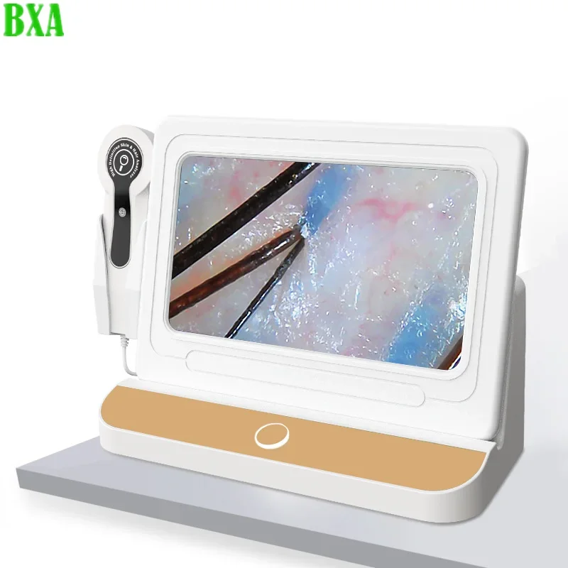 New Analysis Magnifier 50/200X 10 Inch LCD Scalp Detector Digital Hair Analyzer Microscope for Hair Follicle Testing