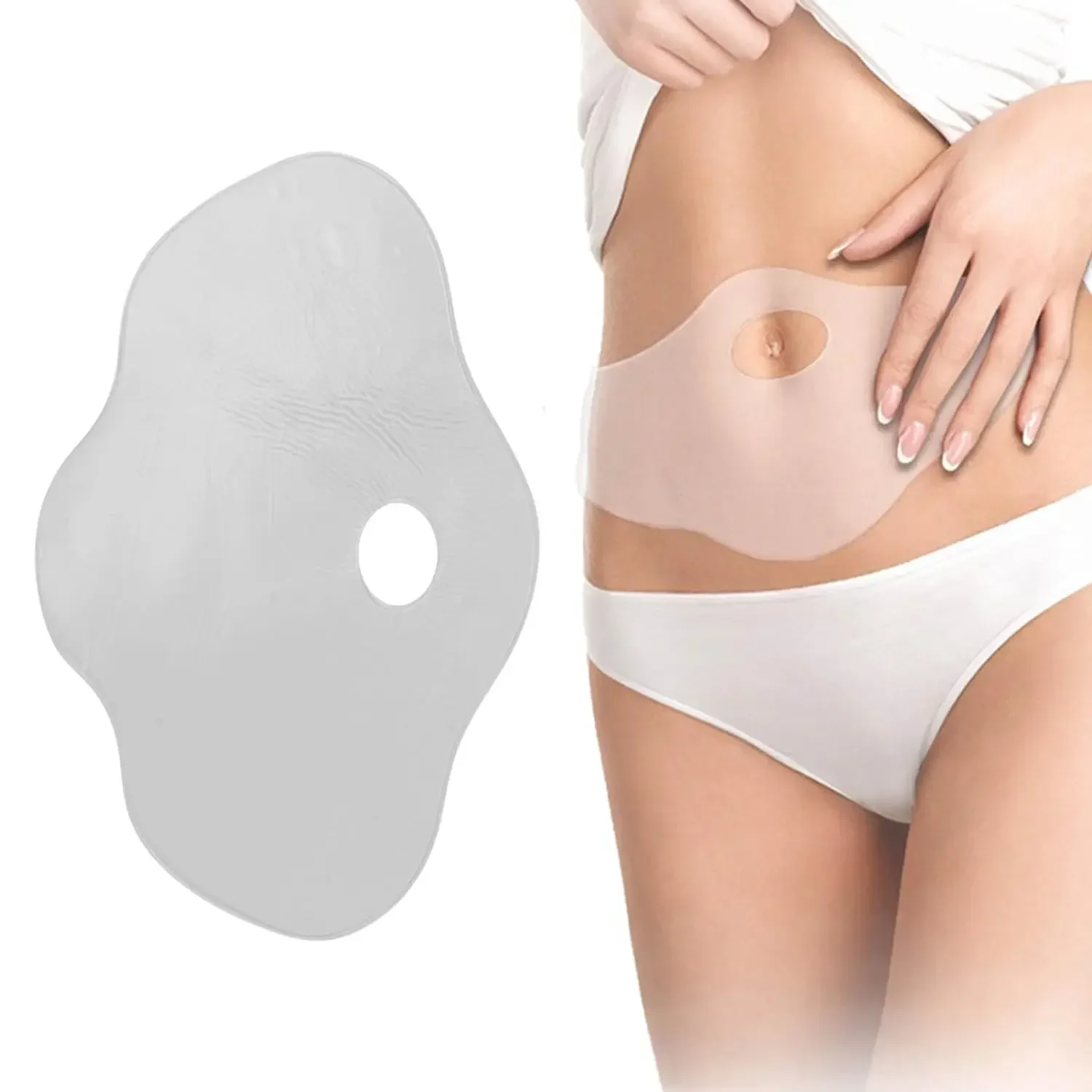 Belly Silicone Pad Anti Wrinkle Scar Stretch Marks Removal Sheets Reusable for Women Abdomen Belly Stomach Pads Stickers