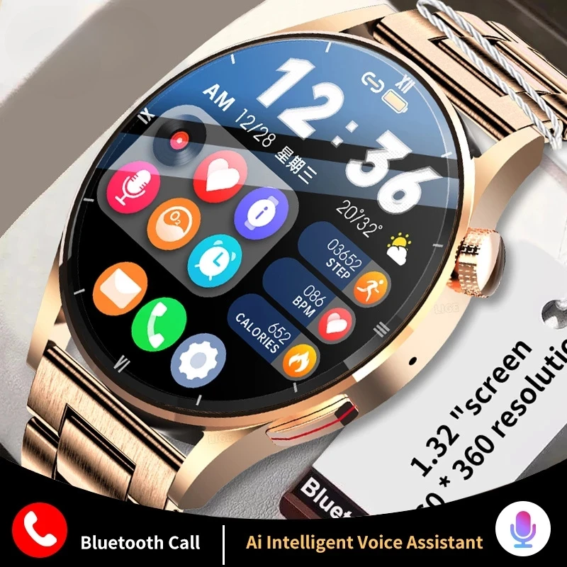 

New Bluetooth Call Smart Watch Women Physical Health Watches Men Body Temperature Infrared Blood Oxygen Monitor Smartwatch