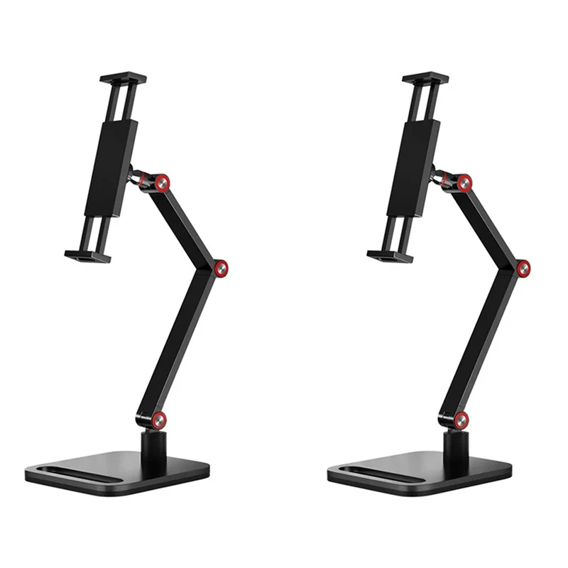 2X Portable Monitor Stand Adjustable 360° Swivel Bracket Tablet Holder Compatible With Tablet Desktop Clamp Stand