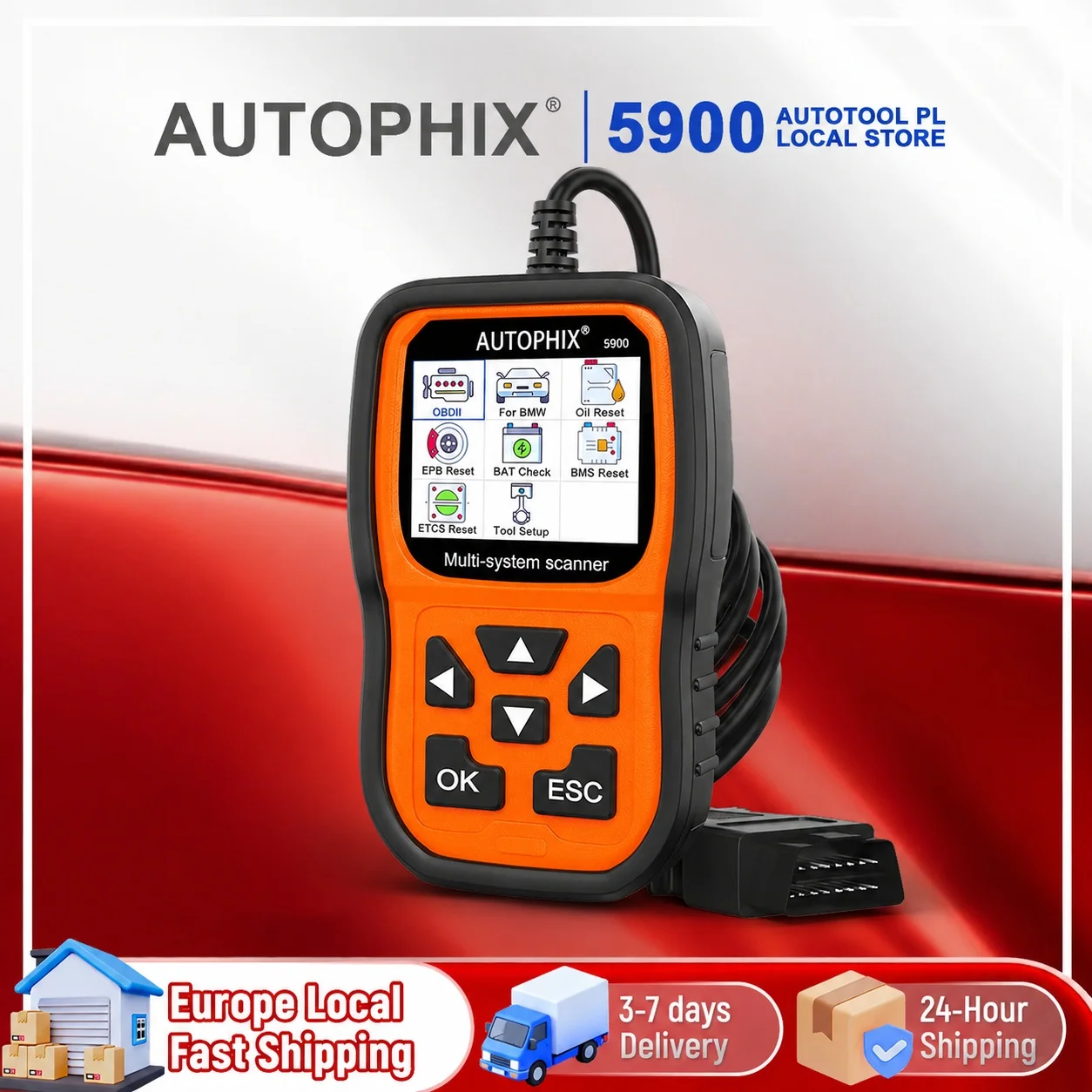 AUTOPHIX 5900 OBD2-Scanner für BMW MINI EPB ETC Ölwechsel-Reset Batterie-Registrierung OBD 2 Auto-Diagnosegeräte