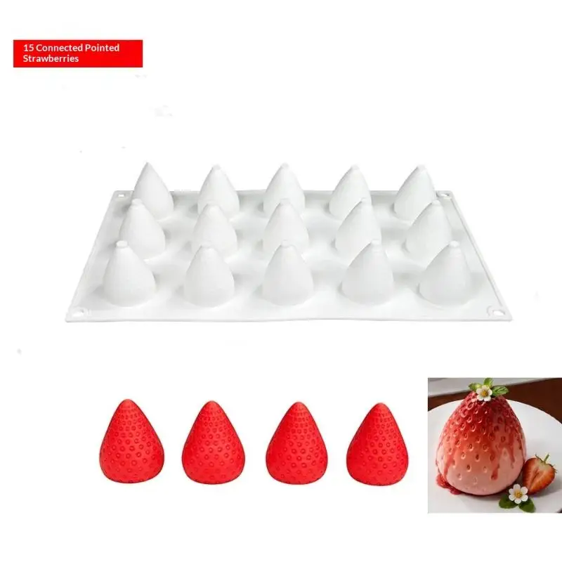 [S]1Pcs Strawberry Raspberry 3D Fruit Silicone Molds For Baking Mousse Chocolate Cake Decor Kitchen Tools