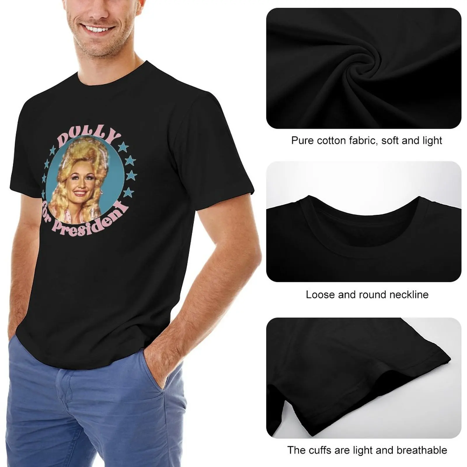 Dolly for President T-Shirt graphic t shirt t shirt man Men's cotton t-shirt