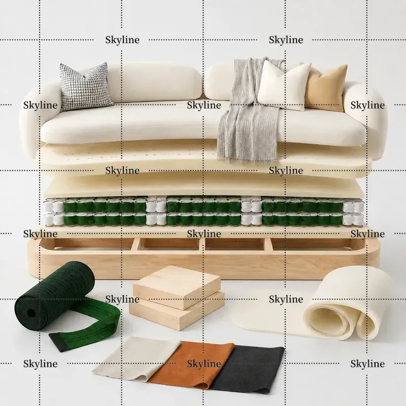 Cream Curved Sofa – Special Shaped Lounge Sofa for Office, Beauty Salon, Clothing Store & Reception Area