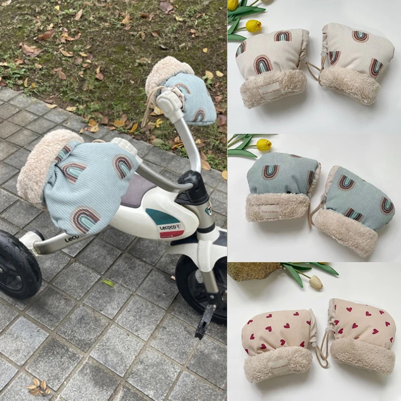 

Kids Rainbow Gloves Baby Scooter Hand Muff Windproof Warm Trendy Children Outdoor Sports Mittens Bicycle Handle Accessories 2025