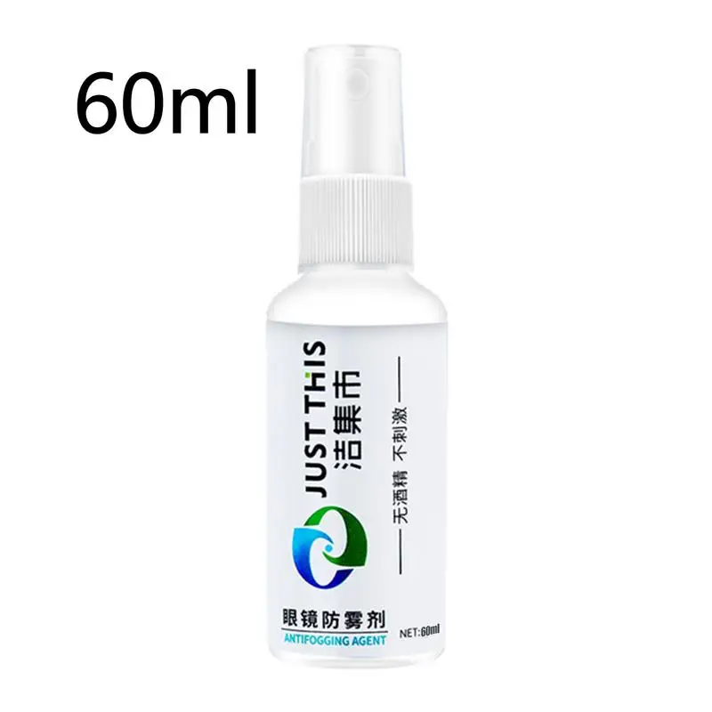 สเปรย์ป้องกันหมอกสำหรับแว่นตา60มล. สารป้องกันการเกิดฝ้าแว่นตา pembesar Helm รถยนต์สารป้องกันการเกิดฝ้าผ้าเช็ดทำความสะอาดแบบดั้งเดิม