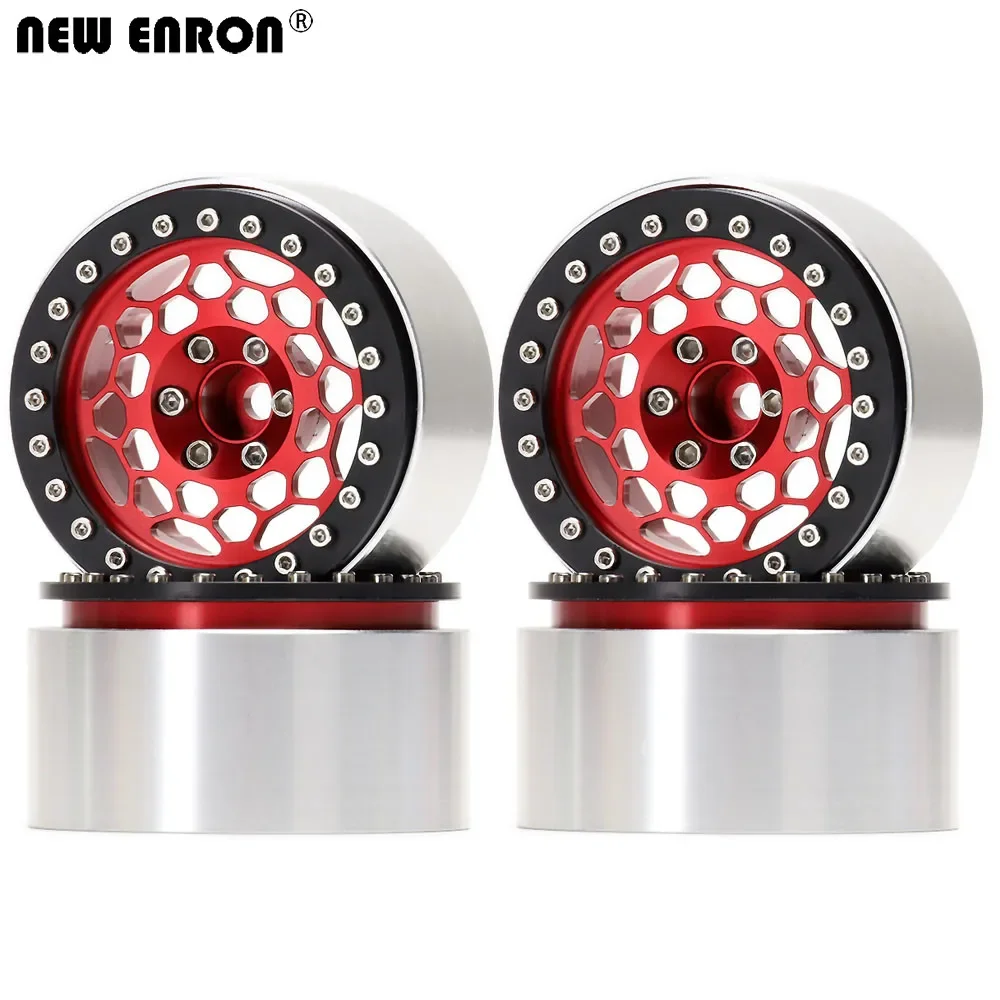 NEW ENRON  2.2“ Alloy Beadlock Wheels Hub Rim for RC 1/10 12mm Hex Crawler Car Axial SCX10 90046 RR10 Wraith YETI CC01 TF2