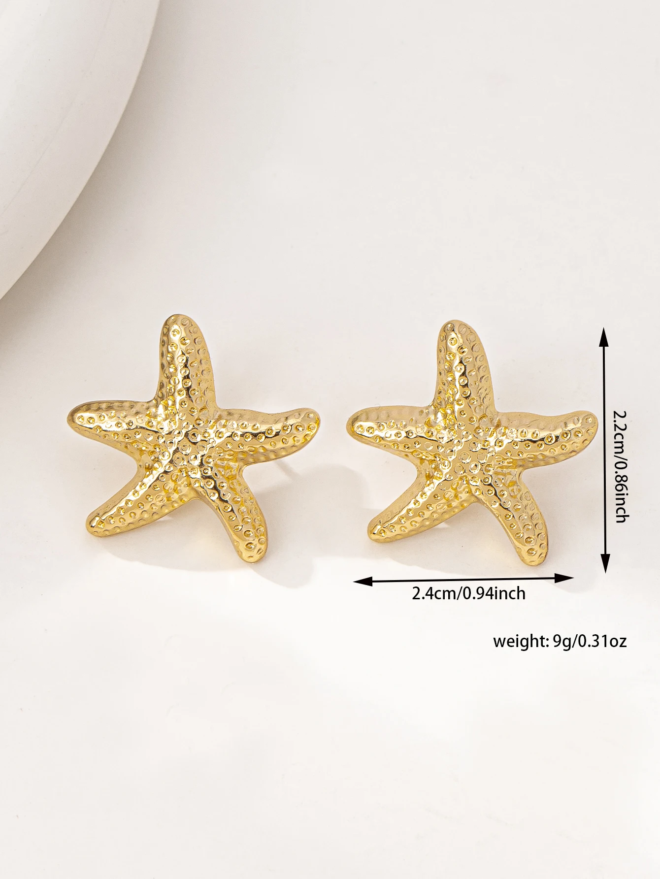 1 Pair Geometric fashion Temperament casual Starfish Stud Earrings