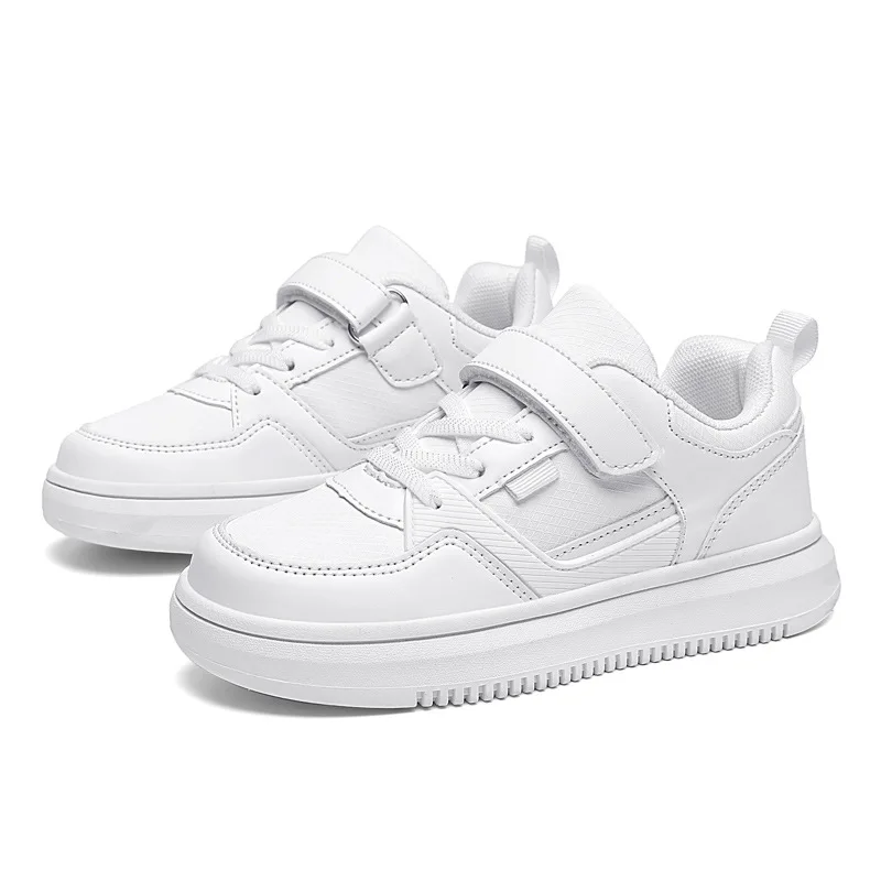 Petites chaussures blanches pour garçons et filles, chaussures de sport simples, mode de loisirs, chaussures de planche, printemps, automne, nouveau, 2024