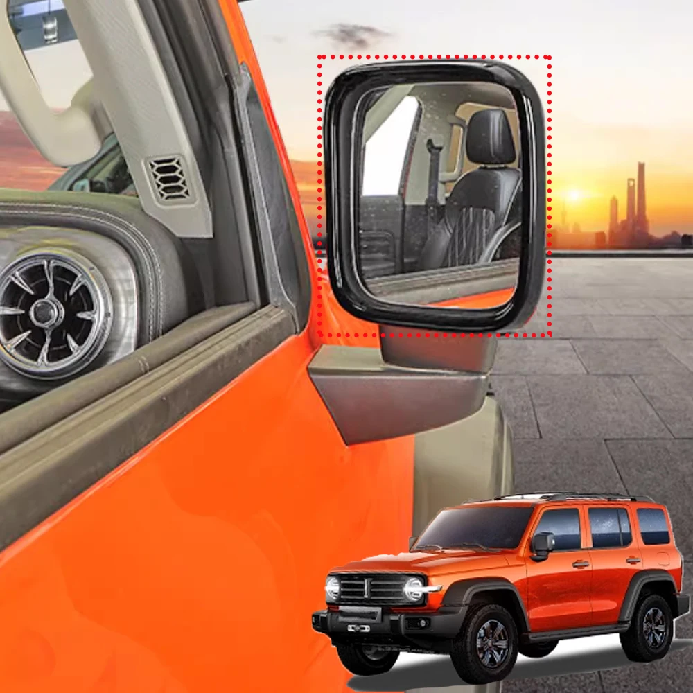 

Car For GWM Great Wall Tank 300 Rearview Mirror Cover Rain Eyebrow Frame Trim Board Rainproof External Accessories 2021-2023