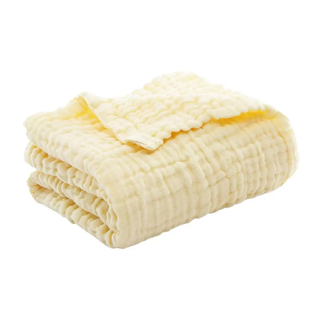 Easy Maintenance Cotton Blanket Muslin Blanket Summer Throw Breathable Lightweight Couch Cover Soft Natural Wrap for Bed Travel
