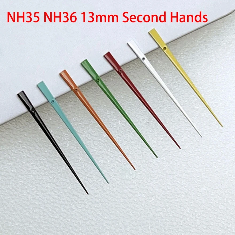

NH35 Pointers Second Hands 13mm Watch Needles Diving Watch Hands No Luminous fit for NH35/NH36 Movement Modified Accessories