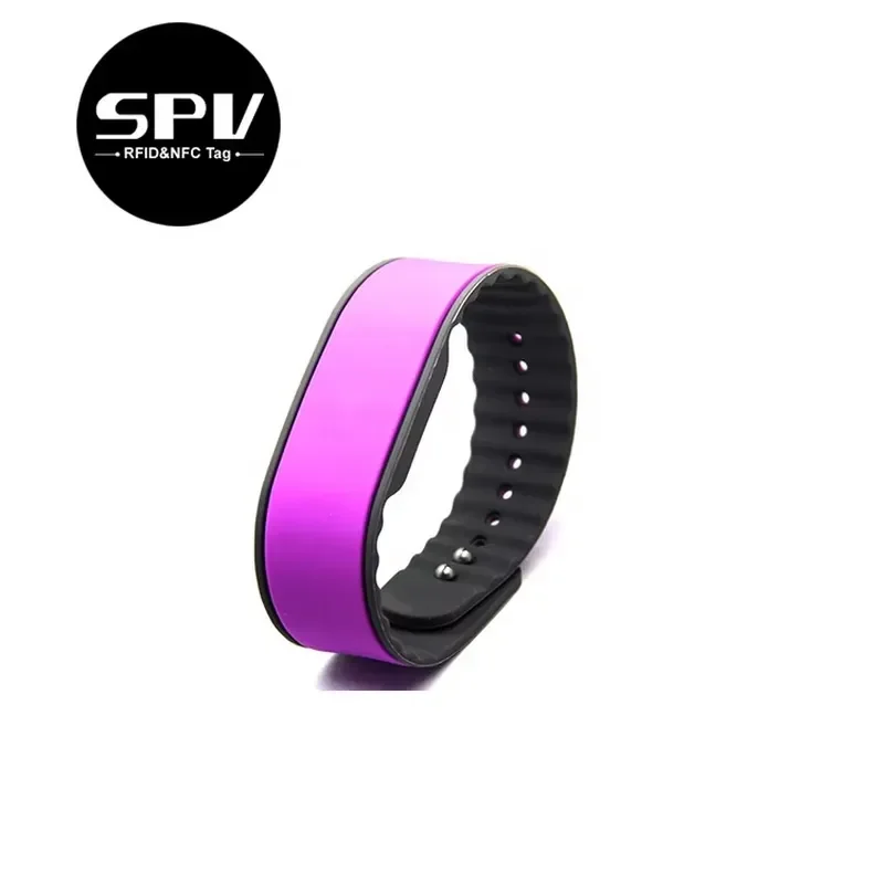 Custom QR Code Printing Fitness RFID Wrist Band Low Frequency 125KHz TK4100 EM4200 Silicone ABS Plastic Reusable ID Wristband