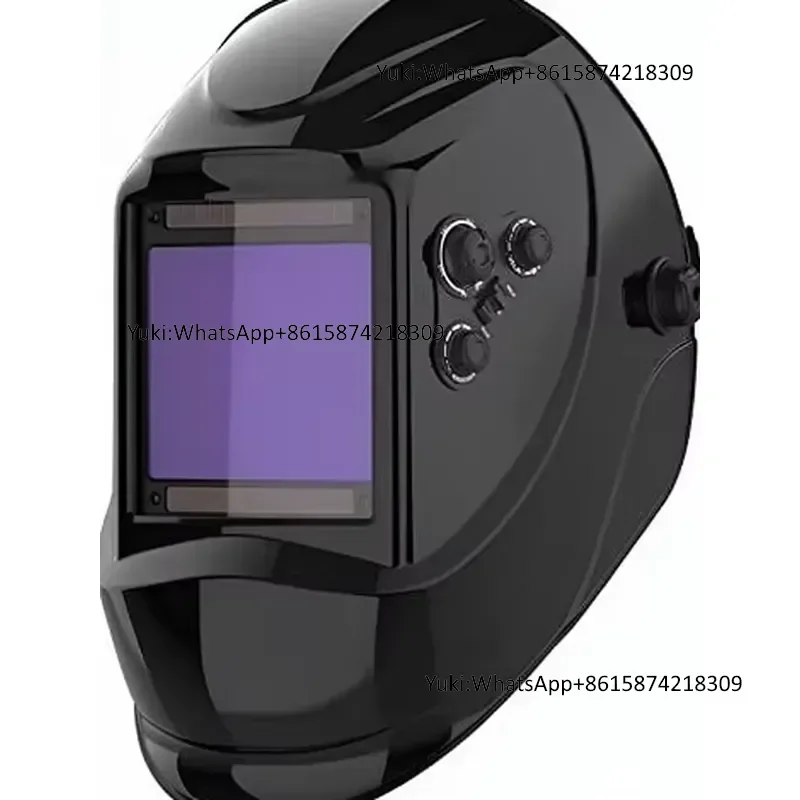 True Color Welding Helmet 10x9cm Wide View Auto Darkening 1ms Switch Time Replaceable Solar Battery 4 Arc Sensors Wide