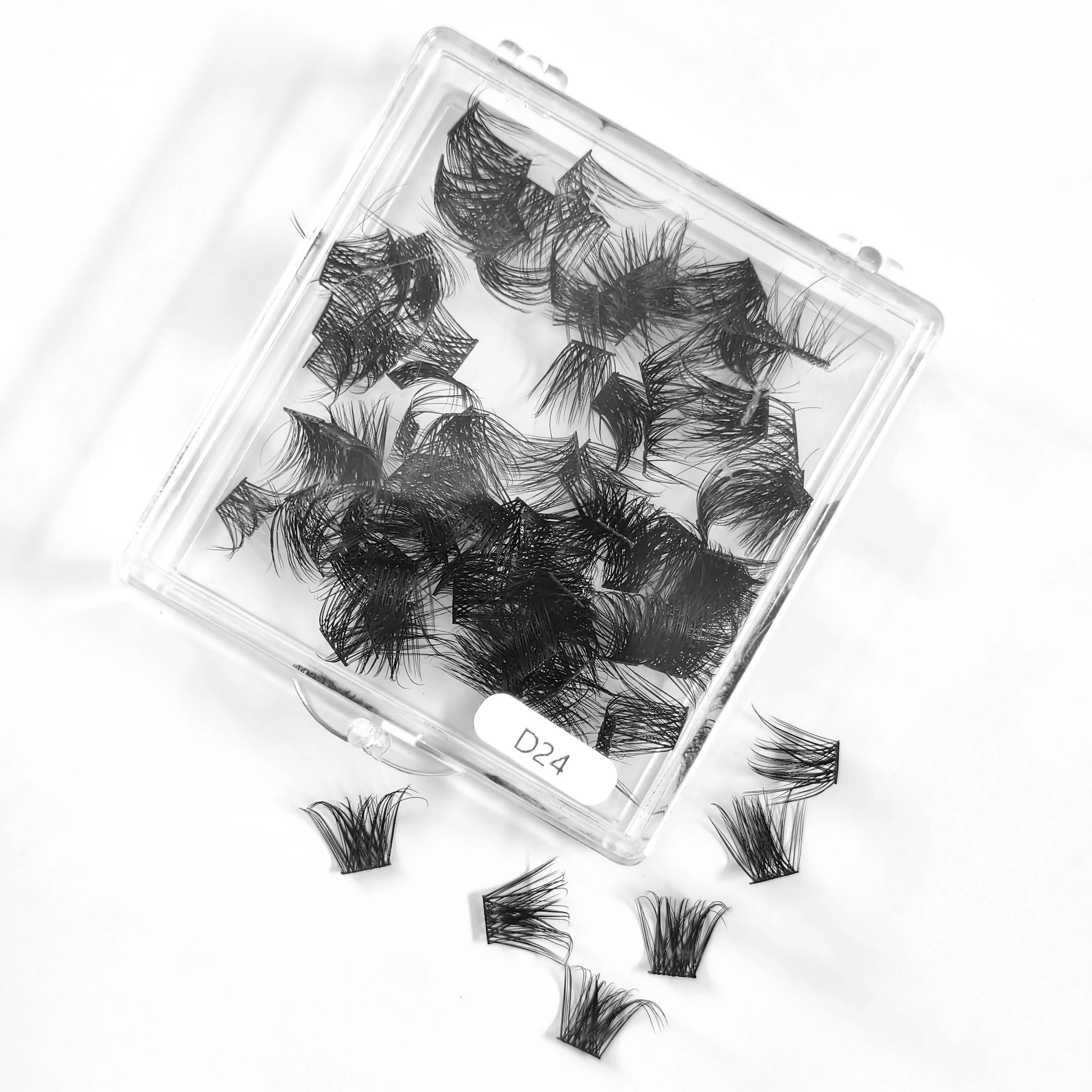 100PCS Cluster Wimpern DIY Einzelne Wimpern Verlängerung 3D Volumen Lash CC Curl Segmentierte Falsche Wimpern Natürliche Flauschige Wimpern – Detail 22