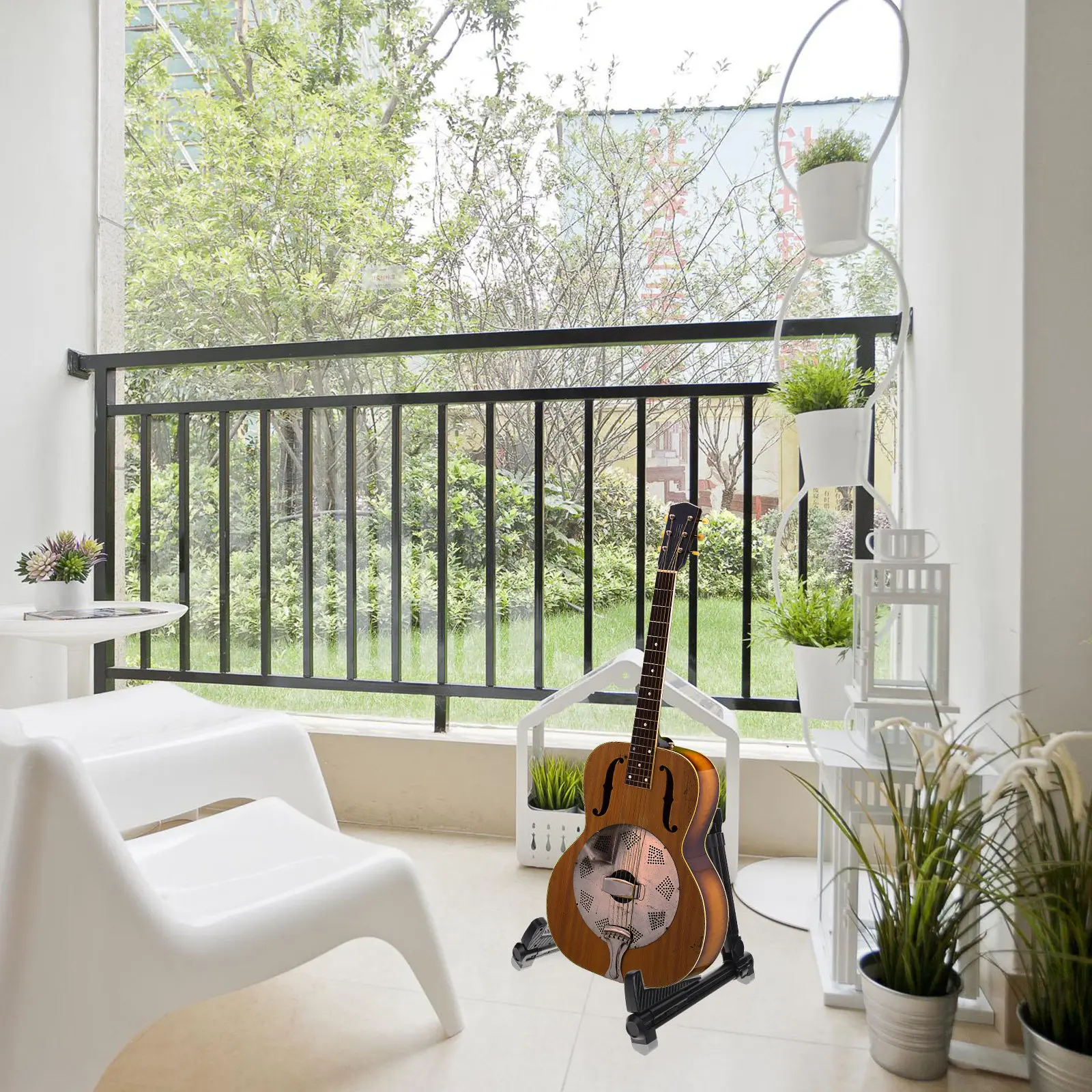 

Foldable Guitar Stand Portable Lightweight Compact Design for Acoustic Electric Bass Ukulele Banjo Violin Stable Secure Floor