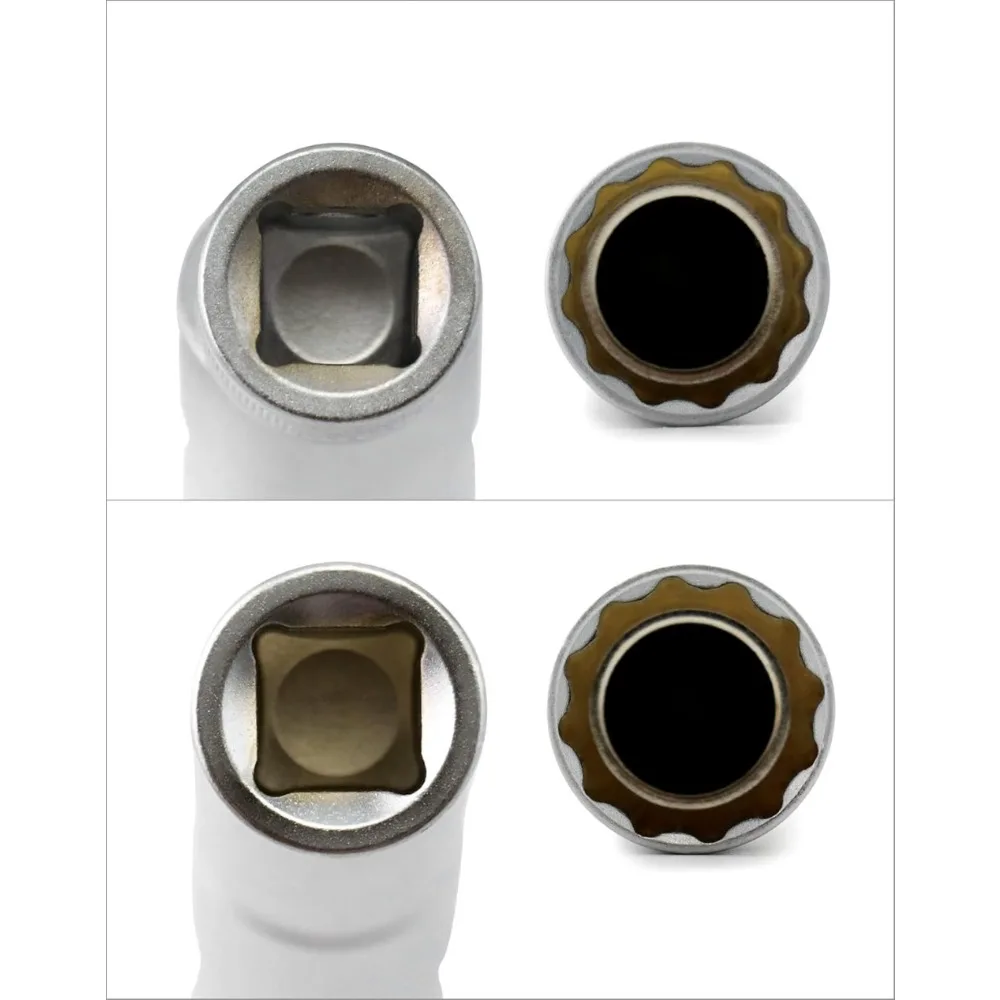 Magnetischer Drehbarer Zündkerzensteckschlüssel Dünnwandiger Magnetischer Rotierender 3/8-Zoll-Antrieb 12-Punkt Zündkerzensteckschlüssel Ausbauwerkzeug 14 16 18 21mm – Detail 4