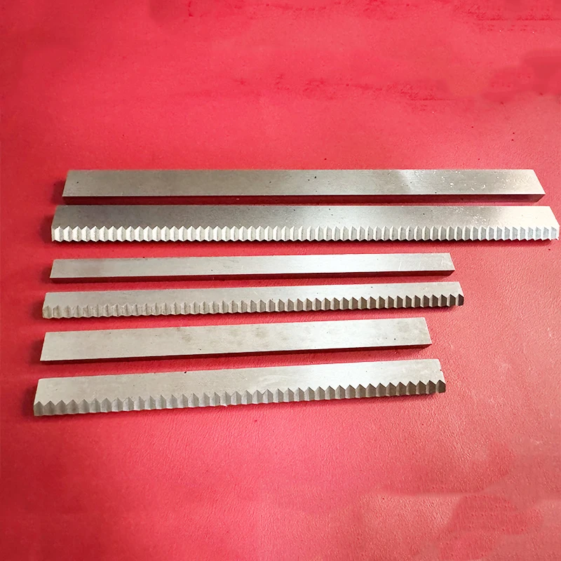 2PCS/1Pair Pillow Packaging Machinery Blades Film Cutting Blades Serrated Knife Upper and Lower Blade Sealing Machine Knife