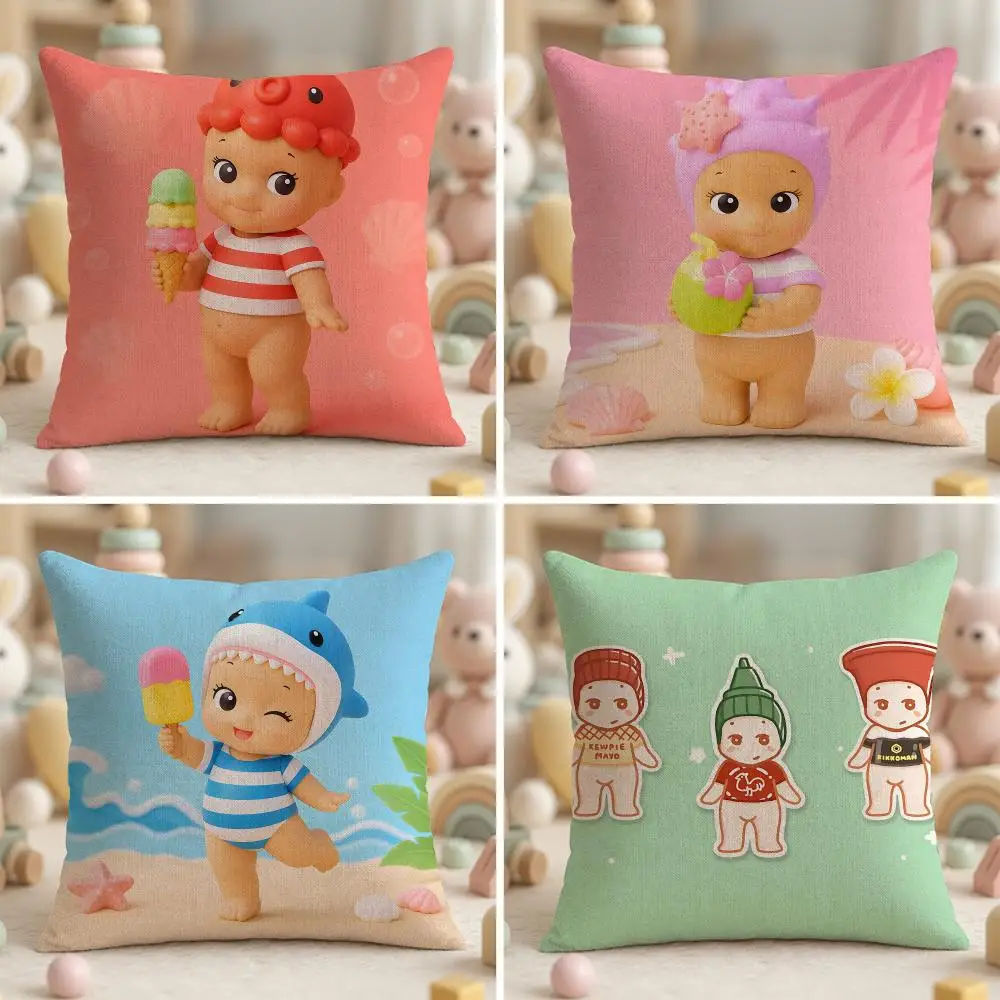 Cute Figure S-Sonny AngelS Cushion Cover Ultra Soft Throw Pillow Cover Skin Friendly for Sofa Bed Home Decor Gift