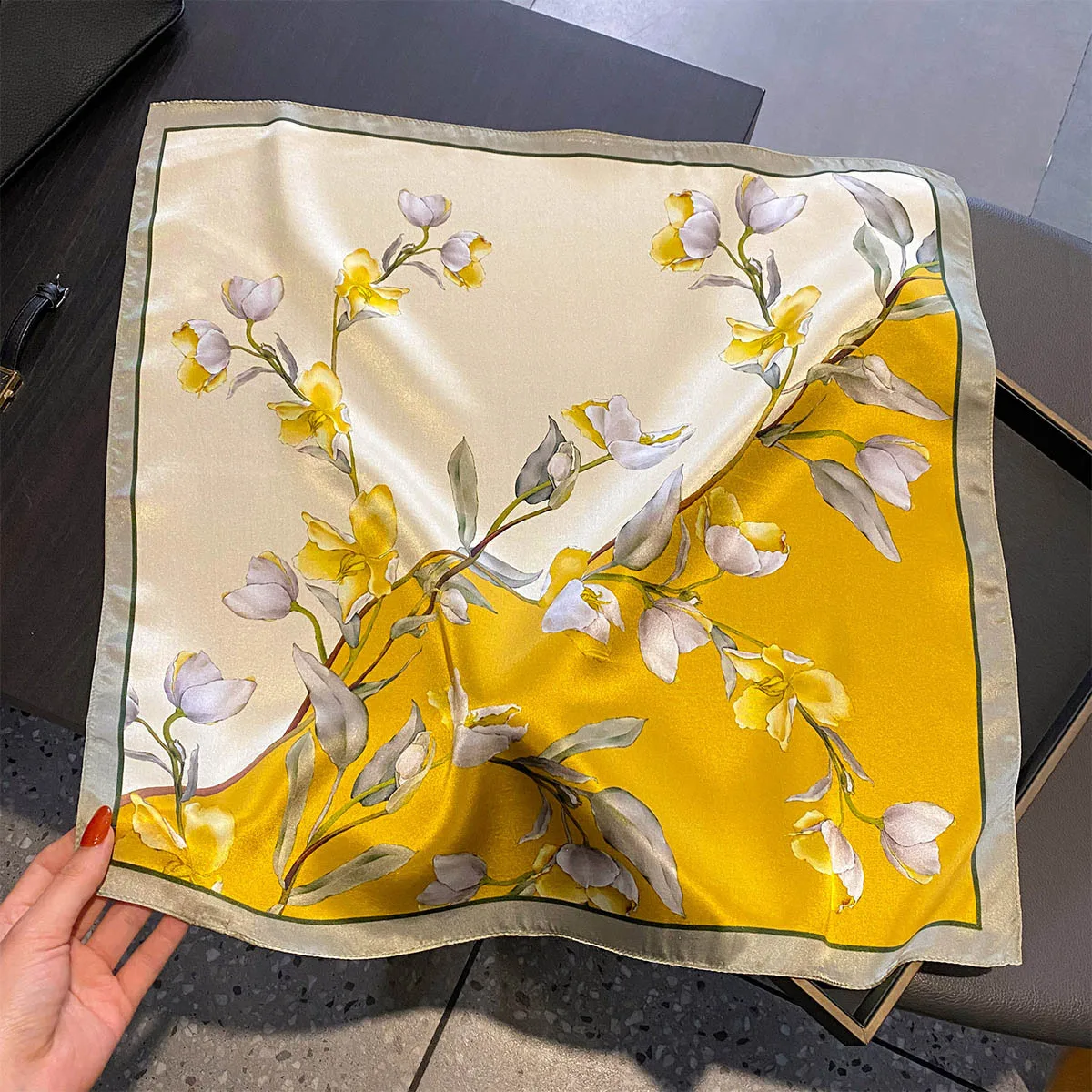 

100% Natural Silk Square Scarf for Women Headscarf Scarves Shawls Wraps Pashmina Fashion Summer Poncho Hijab Bandana Kerchief