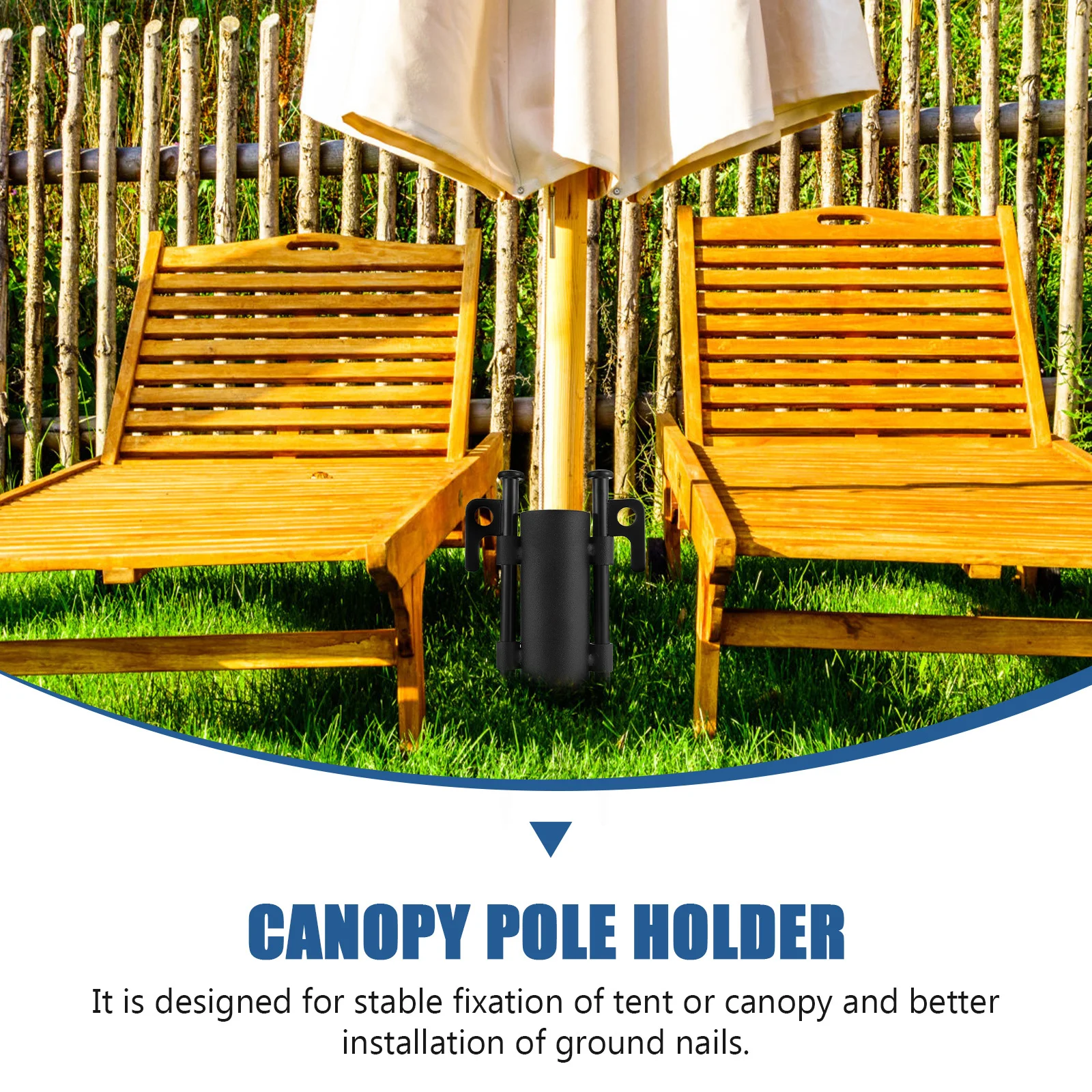 

1 Set Portable Tent Fixed Tube With 2 Ground Stakes For Camping Picnic Fishing Bbq Awning Parasol Canopy Support Tent Fixing Kit