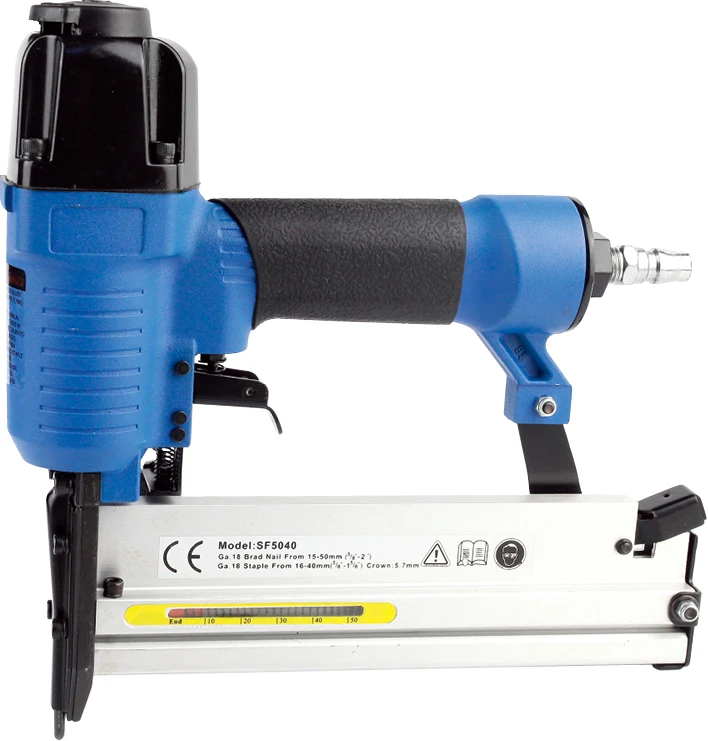 Air Nailer Gun 18 Gauge Straight Nail Gun Pneumatic Nailing Stapler Furniture Wire Stapler F5040