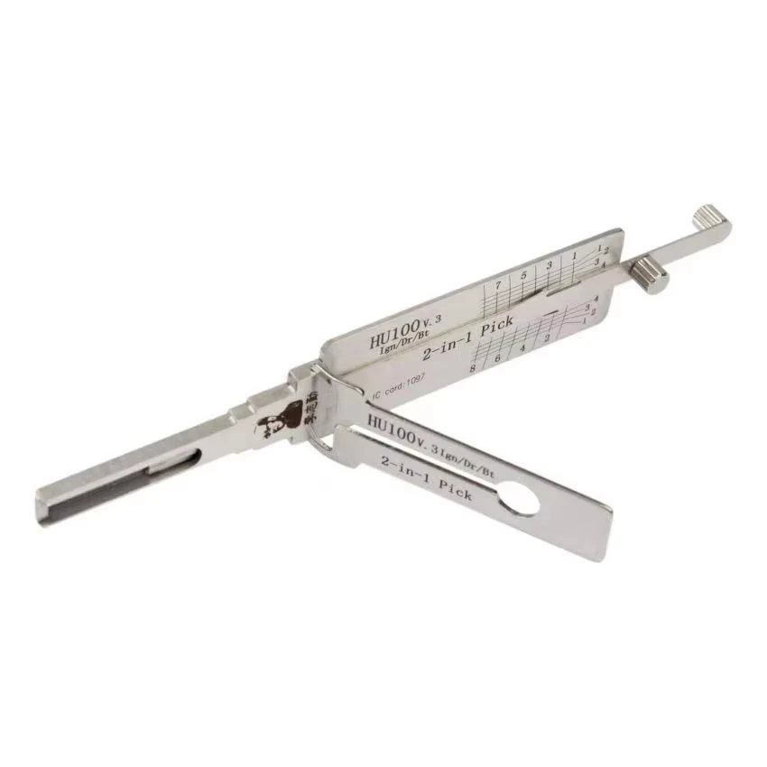 Lishi 2-In-1 LOCKSMITH TOOL HU100 (8-Cut) FOR Buick Allure 2010 – 2012/ Encore 2013 – 2018 LaCrosse 2010 – 2016/