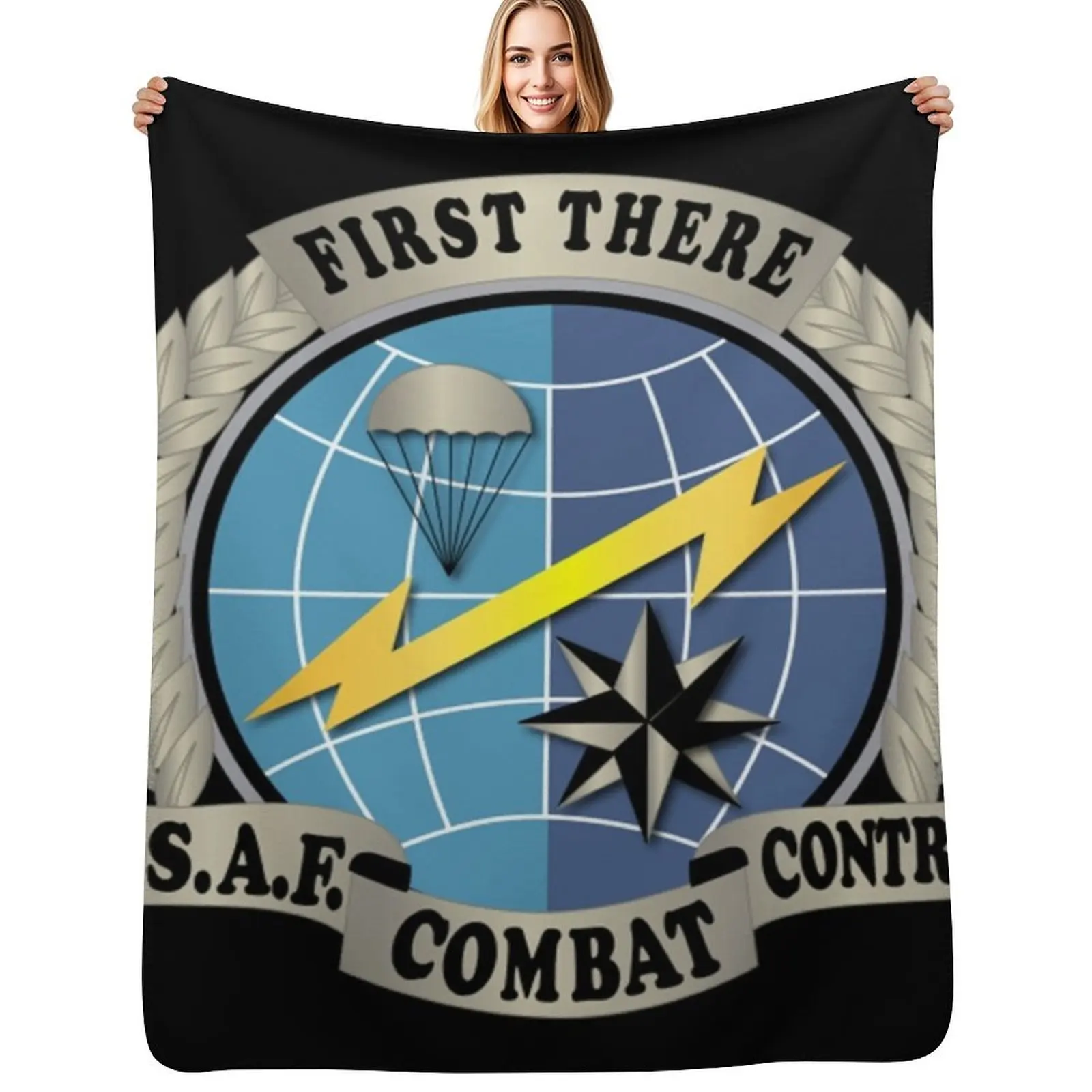 

USAF - Combat Controller Badge No TxtShirt Throw Blanket Luxury Throw Bed covers Weighted Flannel Fabric Blankets
